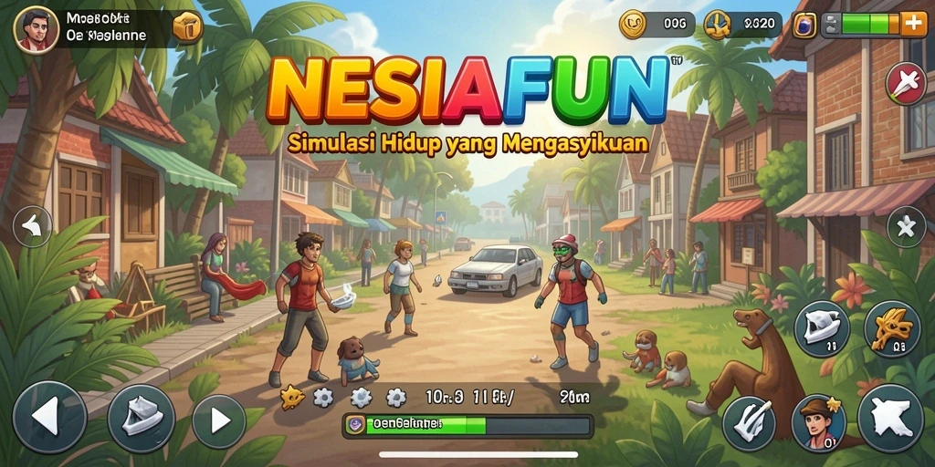 Tampilan menarik dari gameplay NESIAFUN dalam simulasi kehidupan.