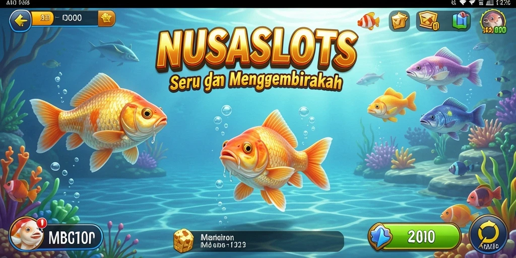 Tampilan gameplay NUSASLOTS yang menegangkan saat memancing.