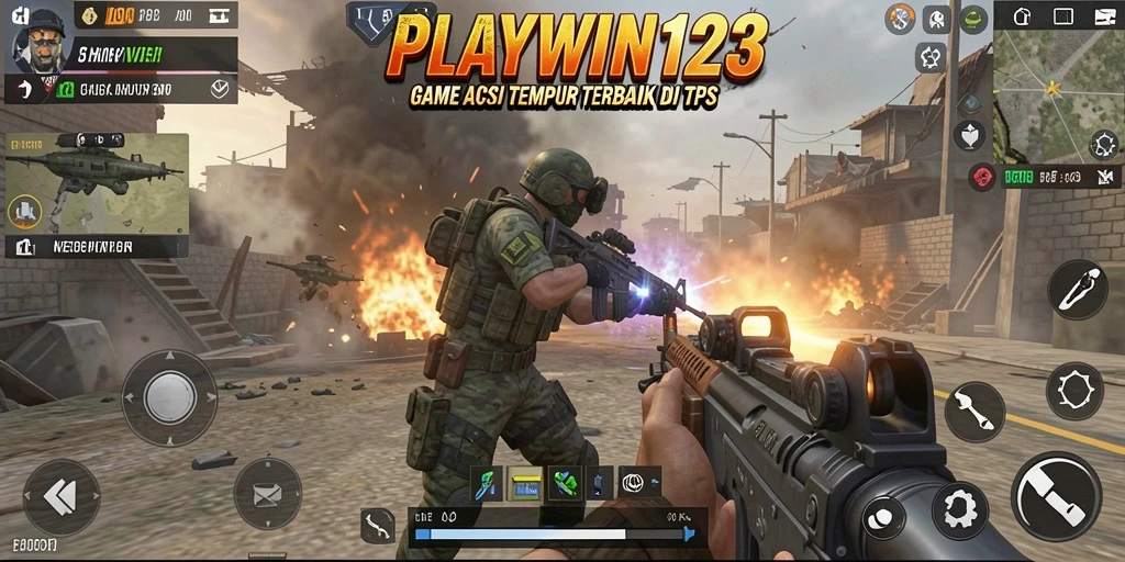 Gameplay dinamis dari PLAYWIN123 yang menampilkan pertarungan yang intens dan strategis.