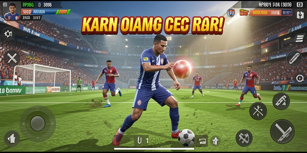 Screenshot utama RP886 menunjukkan aksi seru dalam gameplay olahraga.