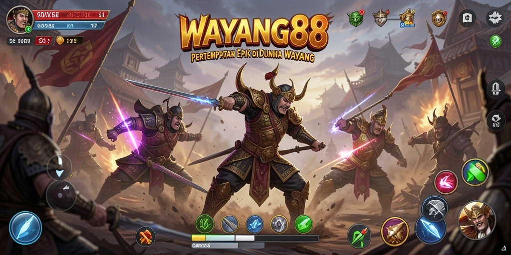 Tangkapan layar gameplay WAYANG88 yang menampilkan pertarungan Battle Royale.